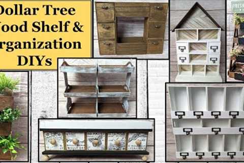 DOLLAR TREE WOOD ORGANIZERS SHELVES | DOLLAR TREE DIY | HOME DECOR DIY