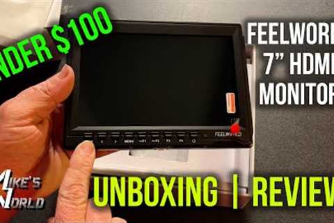 Feelworld 7 HD Monitor UNBOXING &amp; REVIEW Plus the $8 Monitor Case