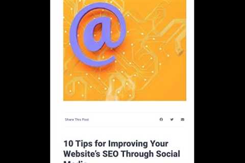 10 Tips for Improving Your Website’s SEO Through Social Media