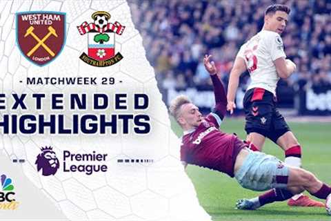 West Ham United v. Southampton | PREMIER LEAGUE HIGHLIGHTS | 4/2/2023 | NBC Sports