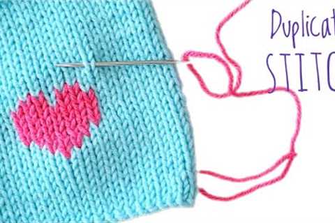 Duplicate Stitch Knitting | How to do Duplicate stitch Embroidery on knit