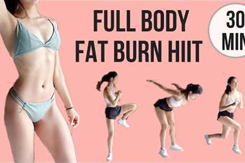 30 min Full Body Fat Burn HIIT - Abs, Arms, Thighs &amp; Legs! (Standing Exercises Only, No Mat..