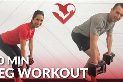 40 Min Dumbbell Leg Workout at Home for Women &amp; Men - Lower Body Workouts with Dumbbells &amp;..