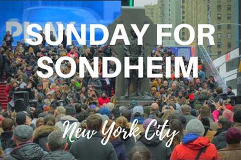 Broadway stars pay tribute to STEPHEN SONDHEIM: Sunday for Sondheim in Times Square, New York City