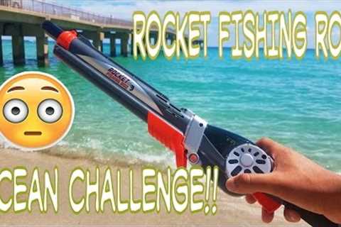 Rocket Fishing Rod Catches Fish In Ocean Challenge!?!