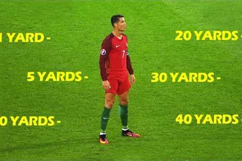 Cristiano Ronaldo goals but they get increasingly farther out...