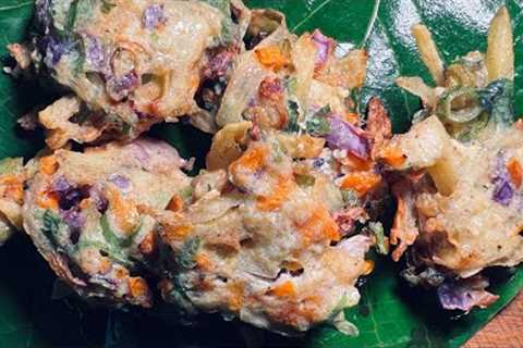 VEGAN VEGETABLES TEMPURA || RELAXING COOKING IN THE FOREST|| HEALING SEASON