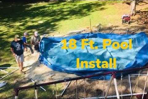 18 Ft. above ground pool installation, ground tilling &amp; leveling.
