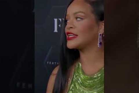 ASAP Rocky getting jealous while Rihanna is doing interview. #savagexfenty #nyfw #shorts