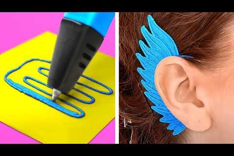 COOL 3D PEN CRAFTS! EPOXY RESIN AND HOT GLUE IDEAS || Funny Easy DIY Hacks by 123 Go! Genius