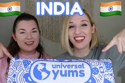 TASTING INDIAN SNACKS! Universal Yums | Super Yum Box | July 2022 🇮🇳