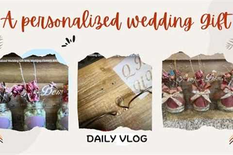 A Wedding Gift Idea/Personalized Wedding Gift With Wedding Flowers and More