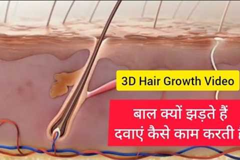 3D video Hair Growth Cycle | Causes of Hairfall | Minoxidil | #drtelang