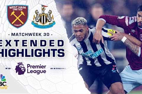 West Ham v. Newcastle | PREMIER LEAGUE HIGHLIGHTS | 4/5/2023 | NBC Sports