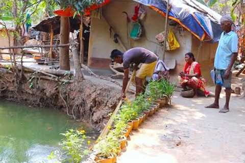 Fishing and cooking Telapia fish in tribal village style | village cooking review