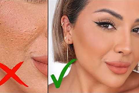 HOW TO MAKE MAKEUP LOOK SMOOTH ON TEXTURED SKIN | NINA UBHI