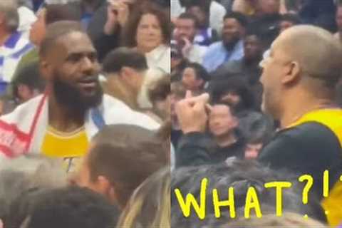 LeBron James gets into it with Lakers fan &amp; Westbrook points at LeBron after scoring
