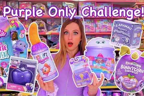 Shop with me for *PURPLE ONLY* Mystery Toys Challenge!!😱🦄☂️🙆🏻‍♀️🍇💜 *JACKPOT!!🫢* | Rhia..