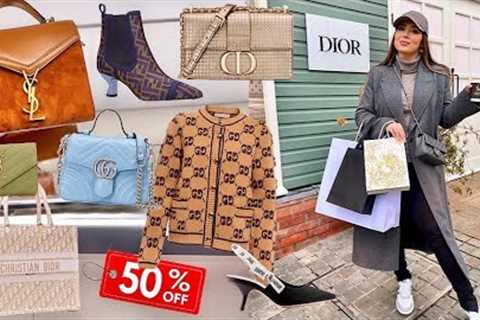 Major -70% Bicester Village Luxury Outlet Shopping Vlog! Huge SALE Dior, Fendi, YSL, Gucci, Prada
