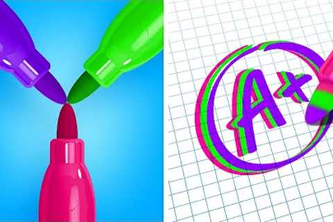 SMART SCHOOL HACKS AND ART IDEAS