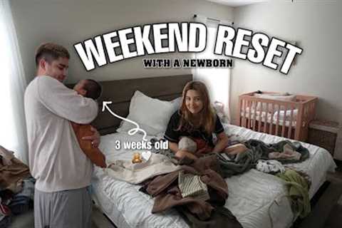SUNDAY RESET ROUTINE | cleaning, first baby’s bath, grocery shopping, buying a mom car