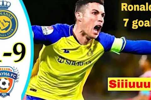 Ronaldo 7 goals +2 goals +90- Al Nassr vs Al Fayha 9-1 All Goals &amp; Extended highlights cr7 the..