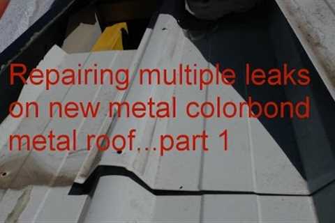 leaking roof repair Sydney - Repairing  hidden leaks on new metal skillion roof part 1