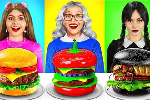 Wednesday vs Grandma Cooking Challenge | Tricks and Tips For Secret Kitchen Battle by Mega Game