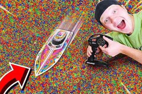 100MPH RC BOAT vs 1 MILLION ORBEEZ!