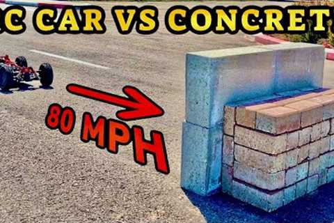 Hitting Concrete Walls At 80MPH For Science - True Rc Car Crash Test