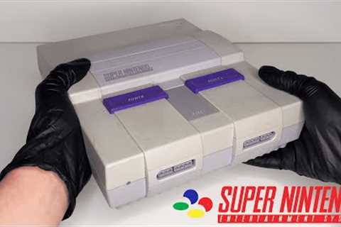 Super Nintendo Console Unboxing - Cleaning ASMR