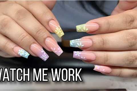 Easy To Follow Acrylic Full Set &amp; Spring Nail Art