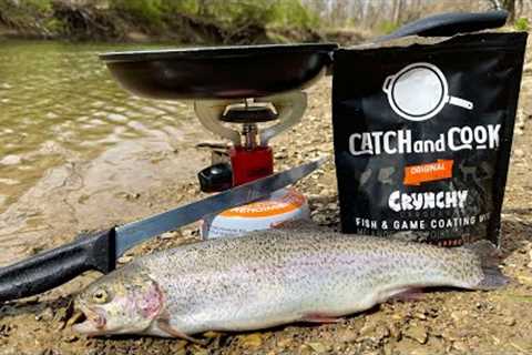 Trout CATCH and COOK (creek fishing)