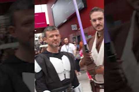 Awesome Kylo Ren &amp; Darth Maul Star Wars Cosplay at SWC! #starwars #cosplay #kyloren #shorts