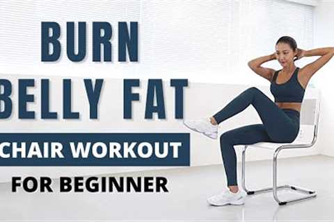 LOSE BELLY FAT SITTING DOWN | SEATED ABS WORKOUT - At Work, Home, School