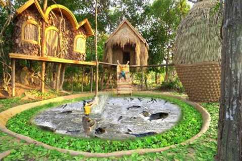 Survival Girl Living Alone Build the Best Popular Village Tree House in 2023 by Technology Ancient