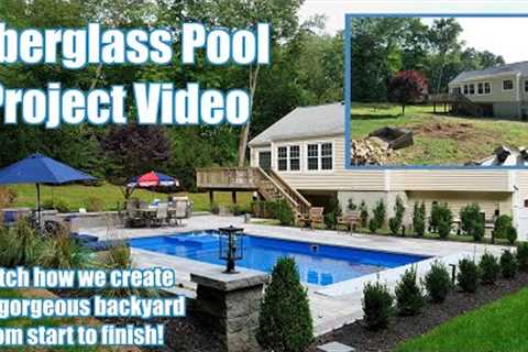Fiberglass Pool Construction Start to Finish Ultimate 30 Sapphire Blue (Westchester, Somers, NY)