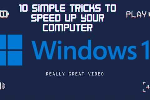 10 Simple Tricks to Speed Up Your Computer #windows #technology #techit