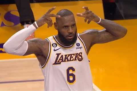 LeBron James crowns himself after hitting deep dagger 3 vs Jazz 👑