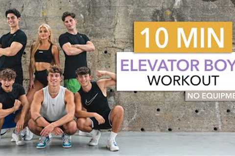 10 MIN ELEVATOR BOYS WORKOUT - Fun Full Body / Abs, Cardio, Arms + Dance