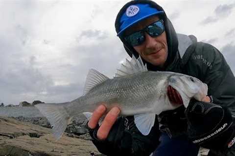 LURE FISHING FOR BASS | A QUICK SESSION IN SOME HEAVY SWELL | UK BASS FISHING