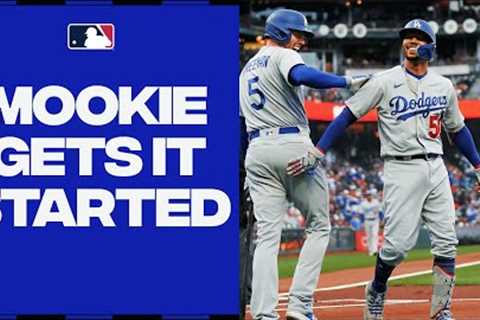Mookie sets it off! Mookie Betts hits a leadoff home run in San Francisco!