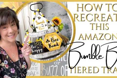 How to Make a Tiered Tray and 4 *Bonus* DIY Projects | Bumble Bee Tiered Tray Decor