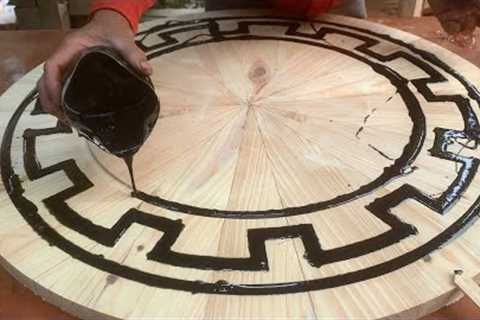 Beautiful Woodworking Design // How To Make A Coffee Table With Exquisite Handmade Patterns