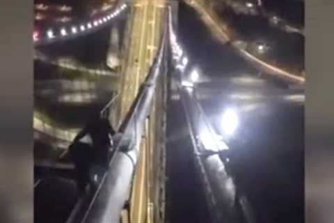 Video circulating on social media shows teens climbing the Verrazzano-Narrows Bridge