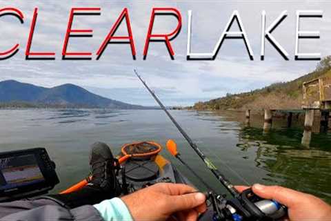 Kayak Fishing On CLEAR LAKE 🎣  | Old Town Sportsman PDL | First Bass Of The Year.