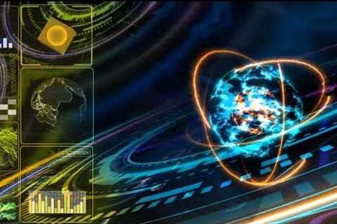 Futuristic Quantum Computer Technology: Analyzing Abstract Colorful Cores and Explosive Matrix Video