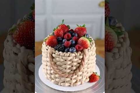 Picnic Basket Cake 🧺 #cake #baking #shorts