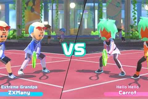 Playing Nintendo Switch Sports with my Sister (Tennis)