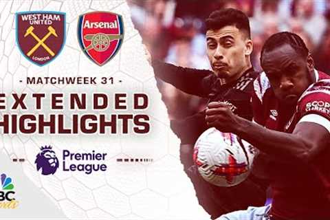 West Ham United v. Arsenal | PREMIER LEAGUE HIGHLIGHTS | 4/16/2023 | NBC Sports